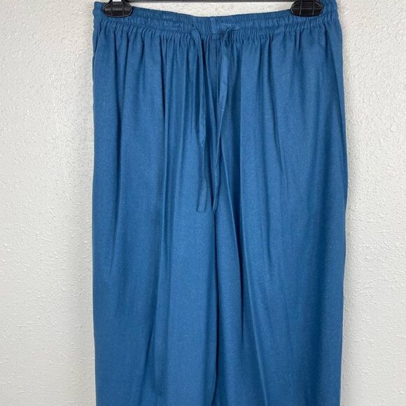 Erin London Blue Silk Pants Size M EUC - Picture 2 of 6